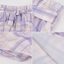 Juwas NEW ARRIVAL Kawaii Plaid Waist Wrap Shorts 12 Juwas NEW ARRIVAL Kawaii Plaid Waist Wrap Shorts
