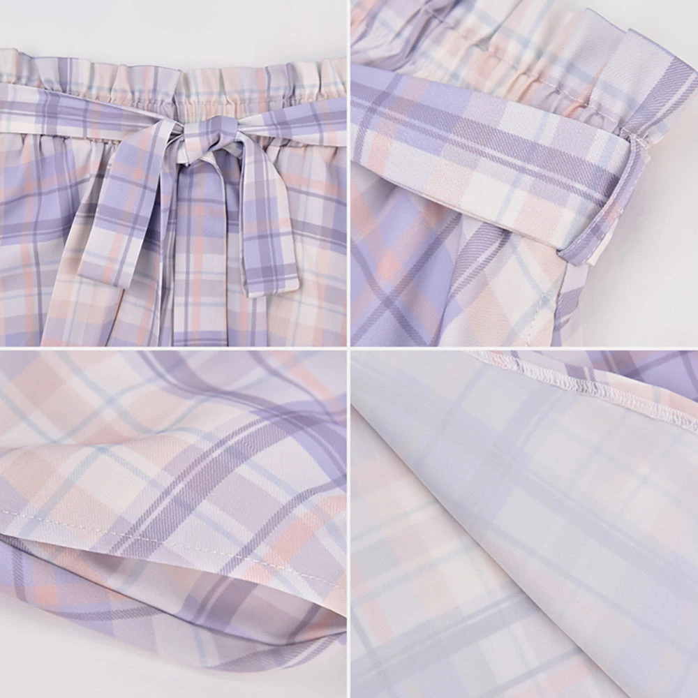 Juwas NEW ARRIVAL Kawaii Plaid Waist Wrap Shorts 7 Juwas NEW ARRIVAL Kawaii Plaid Waist Wrap Shorts