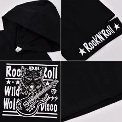 Juwas Punk Rock N’ Roll Graphic Hoodie Shirt