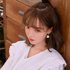 Juwas NEW ARRIVAL Mismatched Daisy Inspired Earrings