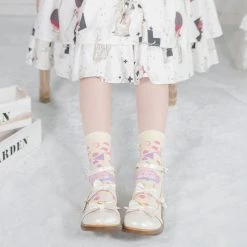 Juwas NEW ARRIVAL Lolita Princess Printed High Socks