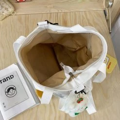 Juwas Bear Themed Canvas Shoulder Bag