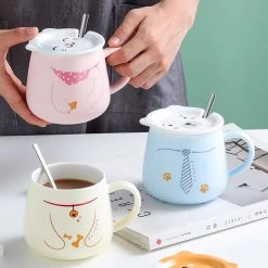 Juwas Animal Corgi Bear Kitty Ceramics Coffee Mug