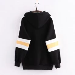 Juwas Japanese Puppy Embroidery Pocket Hoodie CLOTHING