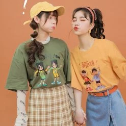 Juwas Kawaii Chinese Cartoon Graphic Tees NEW ARRIVAL
