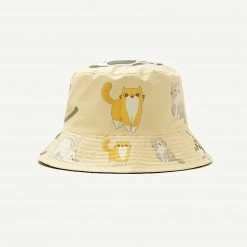 Juwas NEW ARRIVAL Cute Cats Theme Bucket Hat