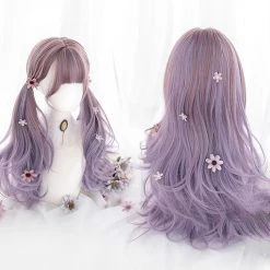 Juwas Purple Fairy Ombre Bangs Long Wig NEW ARRIVAL