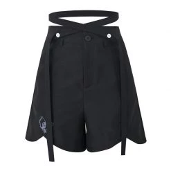 Juwas Chic Fake Undershirt Top Irregular Pants