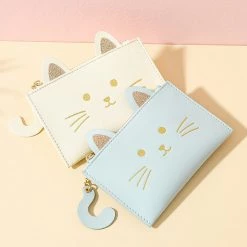 Juwas NEW ARRIVAL Cute Cat Credit Card Holder Wallet