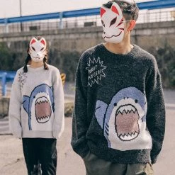 Juwas NEW ARRIVAL Shark Cotton Fleece Sweater