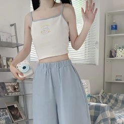 Juwas Cartoon Bear Print Tops