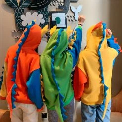 Juwas.com Online Store NEW ARRIVAL Color Block Dinosaur Monster Hoodie