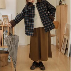 Juwas Chic Basic Brown Loose Square Pants