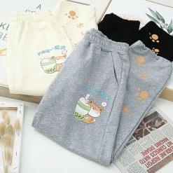 Juwas Milktea Lover Elastic Sports Pants CLOTHING
