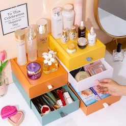 Juwas Kawaii Color Block Rectangle Mini Drawer NEW ARRIVAL