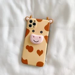 Juwas Kawaii 3D Cow Print IPhone Case 11 Juwas Kawaii 3D Cow Print IPhone Case