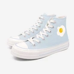 Juwas Pastel Aesthetic Fashion Egg Print Sneakers NEW ARRIVAL