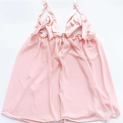 Juwas Sexy Lace Pink Halter Nightwear Lingerie CLOTHING