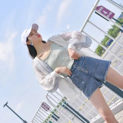 Juwas Heart Pocket Denim Shorts NEW ARRIVAL