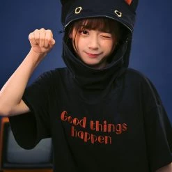 Juwas NEW ARRIVAL Cute “Good Things Happen” Hoodie Dress