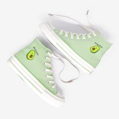 Juwas Ulzzang High-Cut Green Avocado Sneakers
