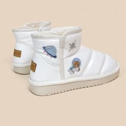 Juwas Chic Cartoon Patches White Snow Boots NEW ARRIVAL