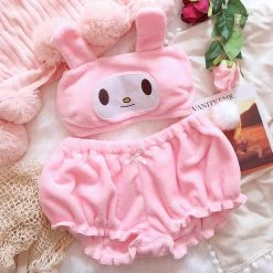 Juwas Cute Puppy Bunny Ears Pajamas Set CLOTHING
