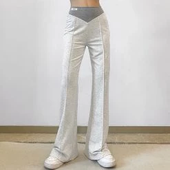 Juwas Casual Gray V-Waist Slack Sweatpants