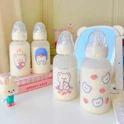 Juwas Strawberry Bear Printed Baby Juice Bottle NEW ARRIVAL