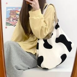 Juwas Cow Pattern Crossbody Bag