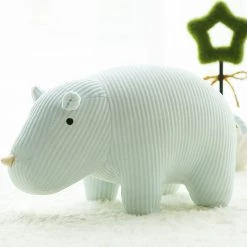 Juwas Kawaii Mini Triceratops Rhinoceros Polar Bear Plush Toys