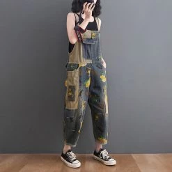 Juwas Vintage Animal Print Overalls NEW ARRIVAL