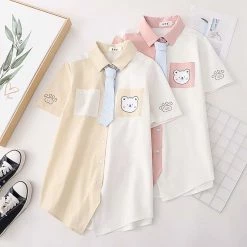 Juwas Cartoon Bear Print Short Sleeve Summer T-shirt NEW ARRIVAL