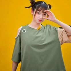 Juwas Kawaii Green Dinosaur Shirt And Khaki Shorts Set NEW ARRIVAL