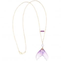 Juwas Purple Mermaid Tail Necklace