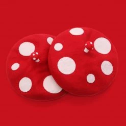 Juwas NEW ARRIVAL Cute Mushroom Wool Beret