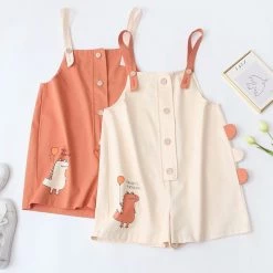 Juwas Balloon Dinosaur Button Up Short Sleeves Overalls NEW ARRIVAL