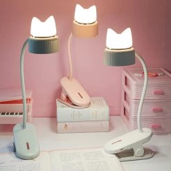 -Juwas NEW ARRIVAL Kawaii Cats Ears Chargeable Table Lamp
