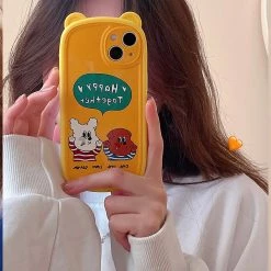 Juwas Puppy And Rabbit Happy Together IPhone Case