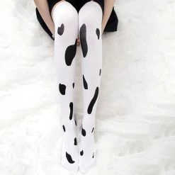 Juwas Cow Print Knee High Socks