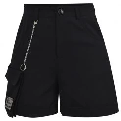 Juwas Classy All Black Goth Top And Shorts NEW ARRIVAL