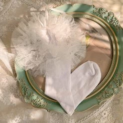 Juwas Cake Doll Tulle Flounce Lolita Stockings CLOTHING