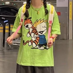 Juwas Cartoon Animal Print Round Collar Cotton T-shirt 10 Juwas Cartoon Animal Print Round Collar Cotton T-shirt