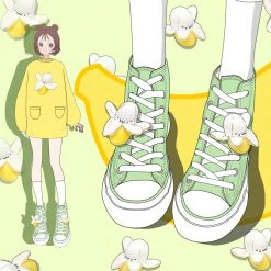 Juwas NEW ARRIVAL Cute Banana High Tops Canvas Sneakers