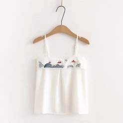 Juwas Japanese Ocean Blue Print Kimono And Pleated Skirt Set