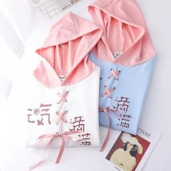 Juwas NEW ARRIVAL Flower Letter Print Lace T-shirt