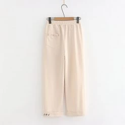 Juwas NEW ARRIVAL Sweet Milktea Bear Loose Sweatpants