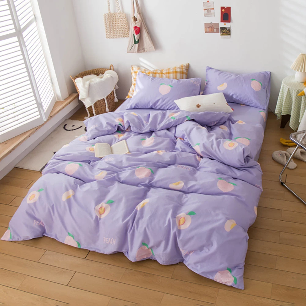 Juwas Sweet Peach Pastel Lavender Beddings Set 5 Juwas Sweet Peach Pastel Lavender Beddings Set