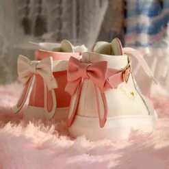 Juwas Lolita Irregular Two-Tone High Cut Sneakers NEW ARRIVAL