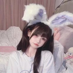 Juwas NEW ARRIVAL Cute Big Furry Bunny Ears Headband